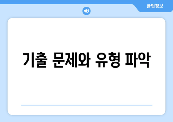 기출 문제와 유형 파악