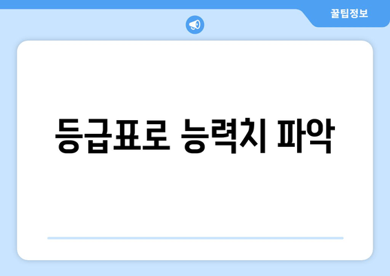 등급표로 능력치 파악