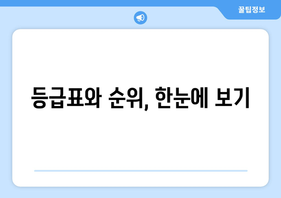 등급표와 순위, 한눈에 보기