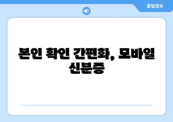 본인 확인 간편화, 모바일 신분증