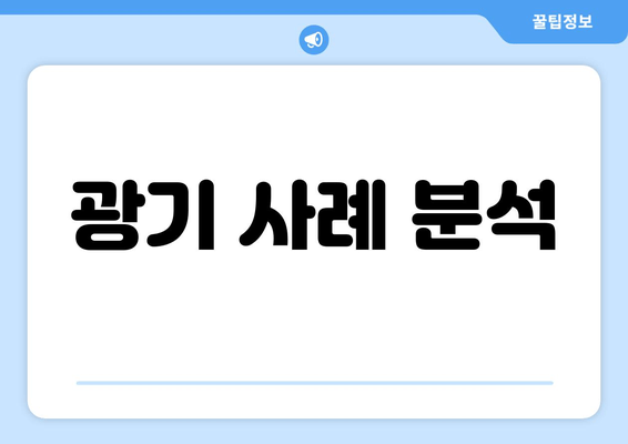 광기 사례 분석