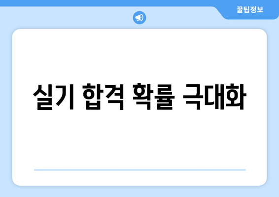 실기 합격 확률 극대화