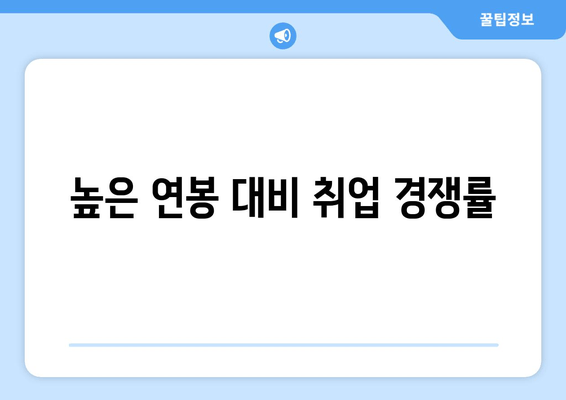 높은 연봉 대비 취업 경쟁률