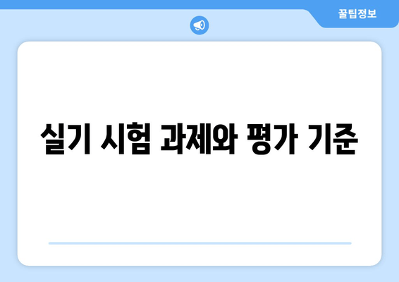 실기 시험 과제와 평가 기준