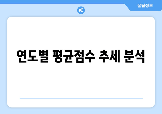 연도별 평균점수 추세 분석