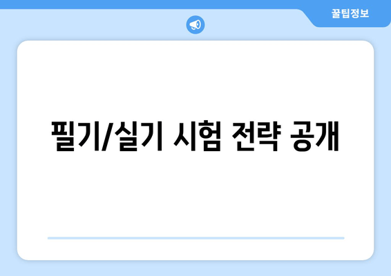 필기/실기 시험 전략 공개