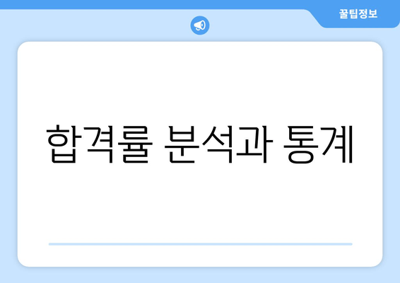 합격률 분석과 통계