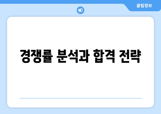 경쟁률 분석과 합격 전략