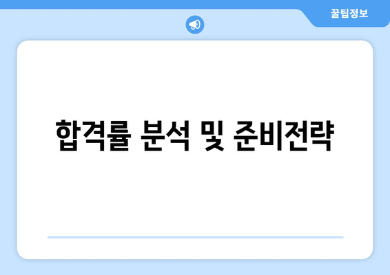 합격률 분석 및 준비전략