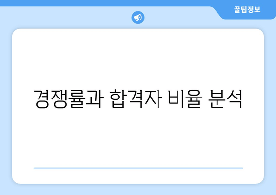 경쟁률과 합격자 비율 분석