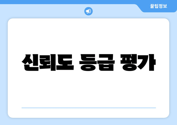 신뢰도 등급 평가