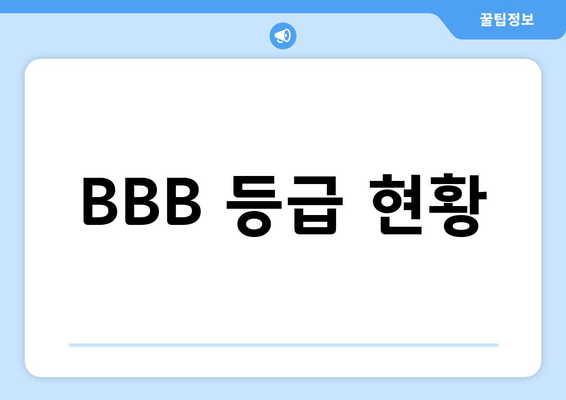 BBB 등급 현황