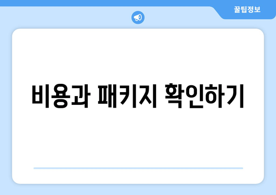 비용과 패키지 확인하기