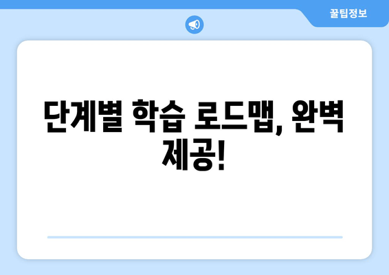 단계별 학습 로드맵, 완벽 제공!