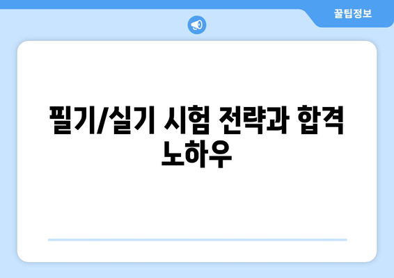 필기/실기 시험 전략과 합격 노하우