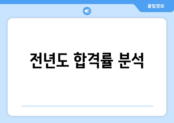 전년도 합격률 분석