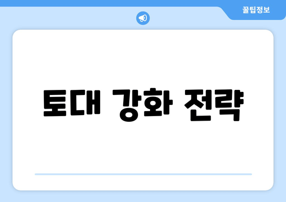 토대 강화 전략