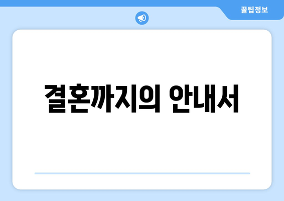 결혼까지의 안내서