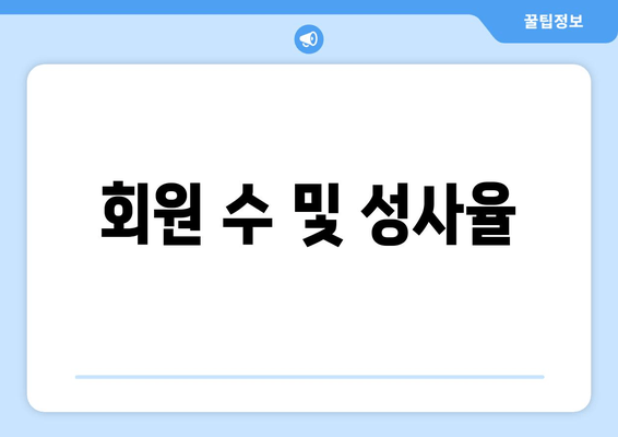 회원 수 및 성사율