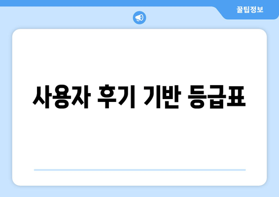 사용자 후기 기반 등급표