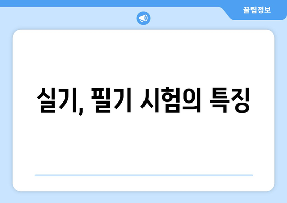 실기, 필기 시험의 특징