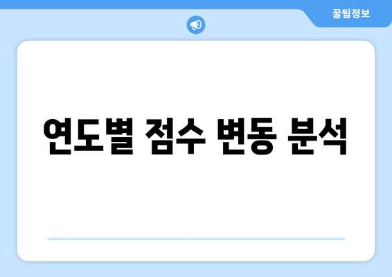 연도별 점수 변동 분석