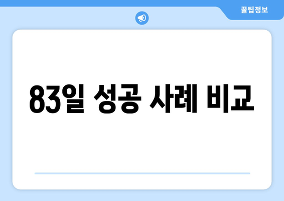 83일 성공 사례 비교