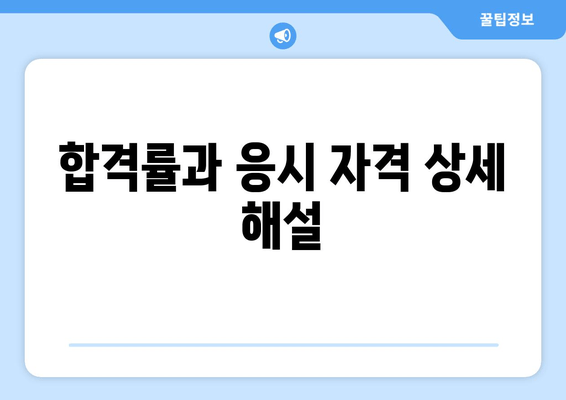 합격률과 응시 자격 상세 해설