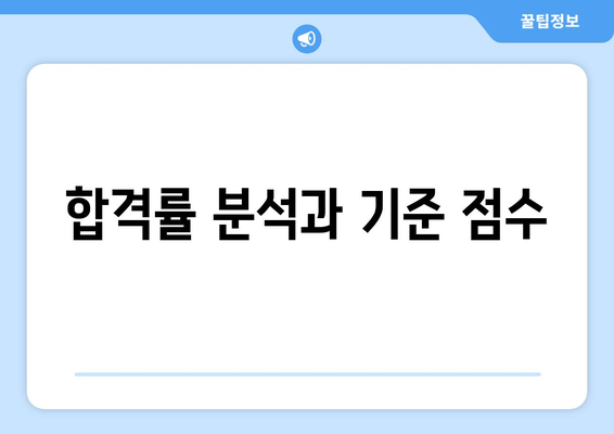 합격률 분석과 기준 점수