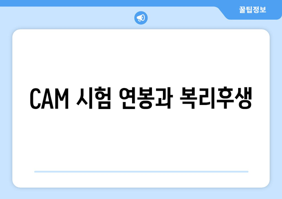 CAM 시험 연봉과 복리후생