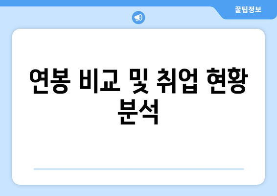 연봉 비교 및 취업 현황 분석