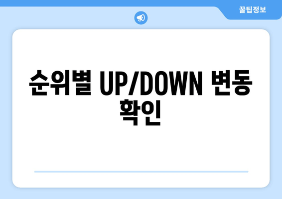 순위별 UP/DOWN 변동 확인