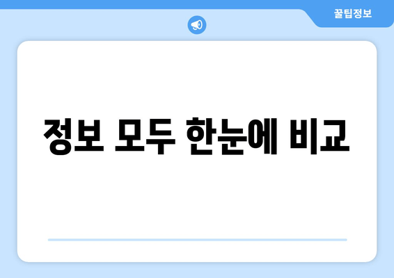 정보 모두 한눈에 비교