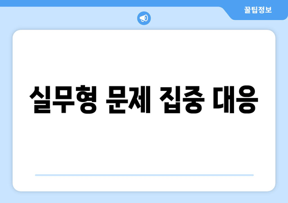 실무형 문제 집중 대응