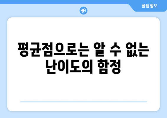 평균점으로는 알 수 없는 난이도의 함정