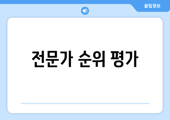 전문가 순위 평가