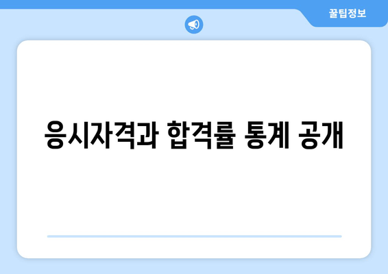 응시자격과 합격률 통계 공개