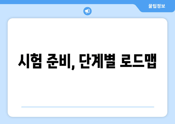 시험 준비, 단계별 로드맵