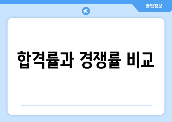 합격률과 경쟁률 비교