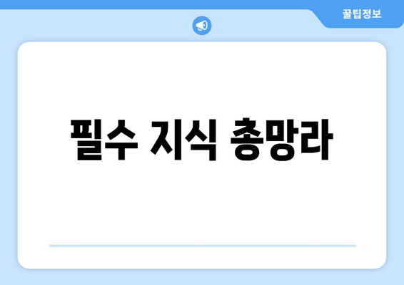 필수 지식 총망라