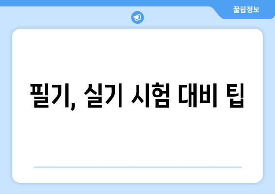 필기, 실기 시험 대비 팁