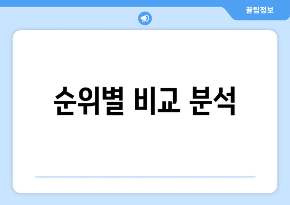 순위별 비교 분석