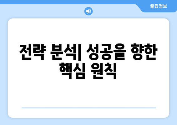 전략 분석| 성공을 향한 핵심 원칙