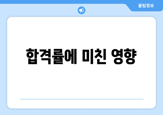 합격률에 미친 영향