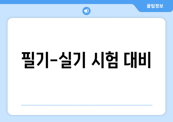 필기-실기 시험 대비