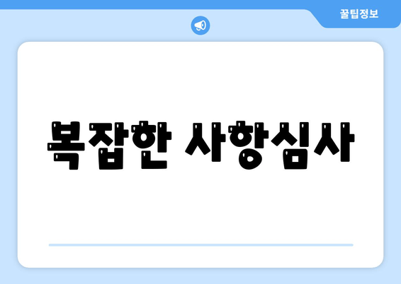 복잡한 사항심사