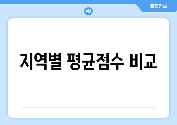 지역별 평균점수 비교