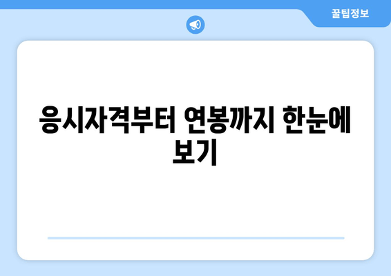 응시자격부터 연봉까지 한눈에 보기