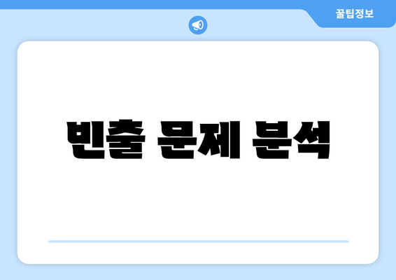 빈출 문제 분석