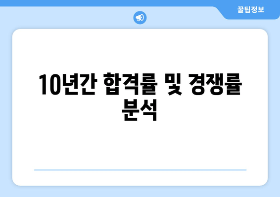 10년간 합격률 및 경쟁률 분석